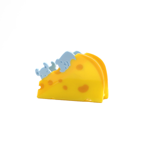 CANYUAN Graziosa Molletta per Capelli in Acetato 3D Stile Cartone Animato con Decorazione a Forma di Triangolo di Formaggio e Piccolo Topolino, Clip Personalizzate - Product Image 1