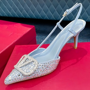Summer High Heel Sandals Diamond Inlaid Design Pointed Toe High Heels Fashion Luxury Brand Outdoor Women's Party High Heels - Product Image 6