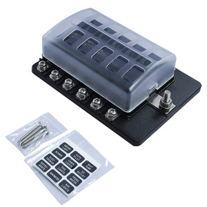 Led-Indicator Inline 4 6 8 10 12 Way Circuit Automotive Blade Zekeringhouder - Product Image 5