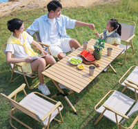 Ensemble table et chaises pliantes pour activités de plein air, idéal pour le camping et les sorties en plein air