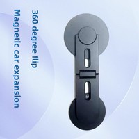 Supports de téléphone pour ordinateur portable en alliage, à double pliage flexible, anti-tremblement, rotation à 360 degrés, avec fixation magnétique discrète