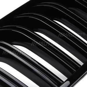 2X Rejilla Delantera Estilo M para Coche, Malla de Rejilla con Tira Decorativa, Cubierta Negra Brillante de Doble Línea para BMW X3 X4 F25 F26 2014 2015 2016 2017 - Product Image 4