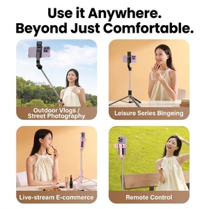 Trípode Extensible de 1.7M con Luz LED de Relleno, Control Remoto Inalámbrico y Soporte <span class=keywords><strong>para</strong></span> Teléfono <span class=keywords><strong>para</strong></span> Transmisiones en Vivo y Vlogs - Product Image 5