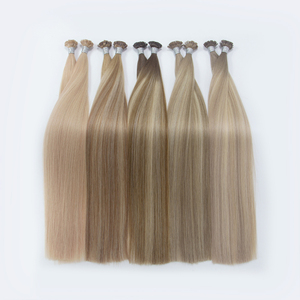 Extensions de cheveux humains Luxsea, cheveux chinois Remy 100% pré-collés, cuticules alignées, double trame machine, pointe plate I-Tip - Product Image 4