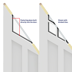 Diseños modernos de puerta delantera de 36 pulgadas X 80 pulgadas. Puerta delantera precolgada de acero imprimado con panel de vidrio - Product Image 3
