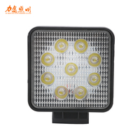 Faisceau d'inondation 4 pouces rond 27W boîtier en aluminium moulé sous pression support en acier inoxydable lumière LED pour tracteur