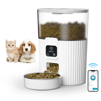 Mangeoire pour chien wifi intelligente automatique bol lent mascottes en acier inoxydable mangeoire pour animaux de compagnie portable intelligente minuterie d'application de puce
