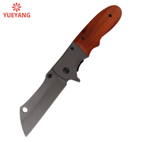 YUEYANG Compact Tactique Poche Couteau Pliant Camping En Plein Air Inoxydable Lame Survie Manche En Bois Offre Spéciale En Gros OEM