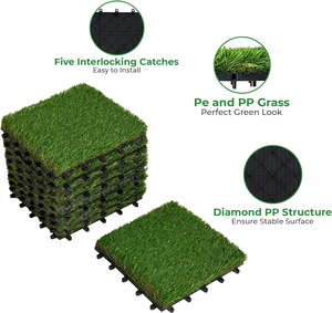 JS 30*30 60*60 Carreaux d'herbe auto-drainants pour jardin, jardin, maternelle et chien de compagnie. - Product Image 5