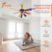 Ventilateur de plafond décoratif de 56 pouces à grand débit d'air avec lumière, télécommande double commande et chaîne de tirage, pales métalliques, idéal pour chambre principale
