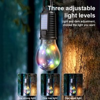 Lampes solaires de camping LED rechargeables en gros, 3 modes d'éclairage, étanches, lanternes de tente