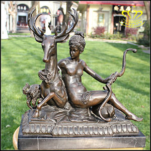 Escultura de Bronce de la Figura Mitológica Griega Antigua Artemisa con Técnica de Fundición, Tema de Moda - Product Image 5