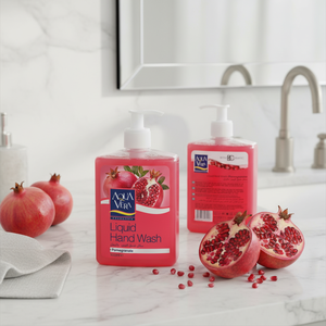 AquaVera 500ml Jabón y Desinfectante de Manos Antiséptico de Granada a Base de SLS, Líquido Químico con Certificación ISO para Adultos - Product Image 3