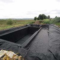 Membrane industrielle robuste en HDPE bleu anti-UV de 0,75 mm pour piscines gonflables, barrages et bassins piscicoles