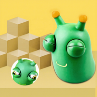 Mignon insecte à yeux bouffants qui fixe, gadget anti-stress à presser et à câliner, boule de décompression virale, pas un jouet