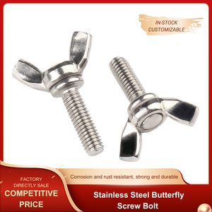 ชุดสกรูปีกผีเสื้อ Wing Bolt Butterfly Screw Kit M4 M5 M6 M8 M10 เกรด 4.8 สำหรับสะพานเหล็กและระบบราง - Product Image 3