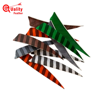 50 pièces JINYUQI 4 "bouclier coupe empennage flèche plumes rayées dinde plume tir à l'arc chasse flèche accessoires