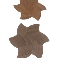Plancher en bois mosaïque au design moderne, puzzle géométrique 3D, plancher en bois massif, produits de revêtement de sol en bois géométrique