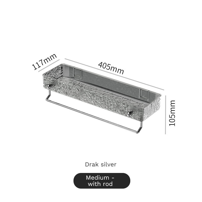 สีเงินเข้ม ขนาดกลาง พร้อมแกน