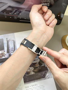 Bracelet de montre en acier inoxydable et caoutchouc pour Apple Watch S10 11 46mm Ultra 49mm SE 44mm, boucle magnétique sportive, vente en gros - Product Image 4