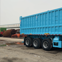 Semi-remorque benne arrière 2/3/4 essieux, directement d'usine, de 10 à 40 m³ pour le transport de sable, gravier, minerai et marchandises en vrac – Plusieurs options disponibles