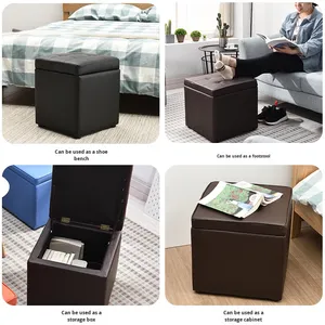Modern Stylish <strong>Low</strong> Storage Stool for Changing Shoes Creative Fabric <strong>Footstool</strong> for Living Room Small Home Stool - Product Image 5