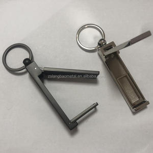 Porte-clés de voiture avec support de téléphone portable, écologique, durable, en alliage de zinc, logo personnalisé - Product Image 4