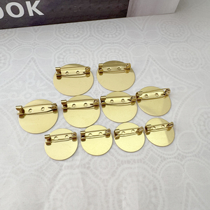 Base de broche en acier inoxydable plaqué or, plateau poli, personnalisable pour broche DIY, bijoux inaltérables, vente en gros - Product Image 5