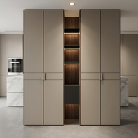 Armoire de dressing en cuir au design moderne personnalisé Benovo, armoires de chambre à coucher de haute qualité avec 3 tiroirs pour hôtel et MDF