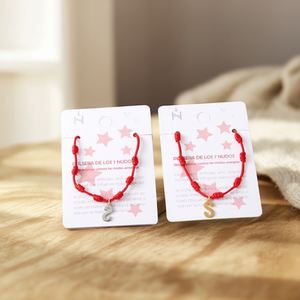 Bracelet en acier inoxydable à sept nœuds avec breloque en S pour femme, bijoux tendance - Product Image 3