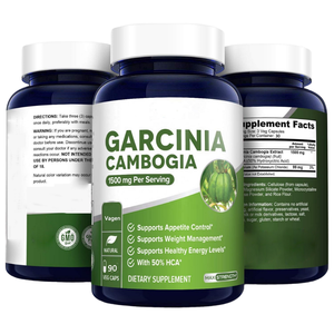 Compléments alimentaires en capsules de Garcinia Cambogia naturelle à l'HCA, marque privée, efficaces pour les hommes, 60 unités - Product Image 1