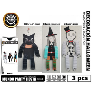 Decorazioni di carta a nido d'ape di zucca di HALLOWEEN-SET di 3 #74826 - Product Image 1