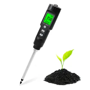 Medidor de ph del suelo 2 en 1 EC, kit de prueba de suelo con pantalla LCD para plantas de interior y exterior