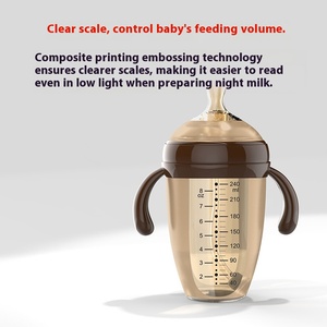 Biberon de sevrage en silicone souple avec tétine bec de canard, imitation allaitement maternel, sans PVC, débit variable, large ouverture, <span class=keywords><strong>anti</strong></span>-coliques - Product Image 3