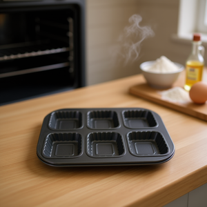 Mnj 6-Hole Cake Pan Non-Stick Baking Mold For Cupcakes And Mini Cakes 1 Pcs - Product Image 2