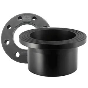 PN16 fitting pipa HDPE bubut flanged bersama datar lasan flange adapter untuk hdpe pipa