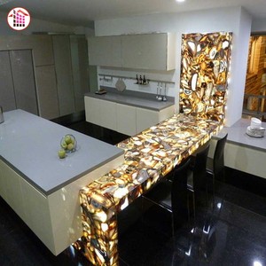 حجر عقيق الفاخرة الذهب الأصفر العقيق الجزع ديكور كونترتوب حجر عقيق - Product Image 4