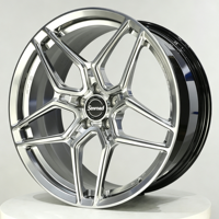 Jantes forgées en alliage concave chromé argenté SRD 18 19 20 21 22 pouces 5X114.3 5X112 5X120 pour voitures de course Mustang Civic BMW Audi