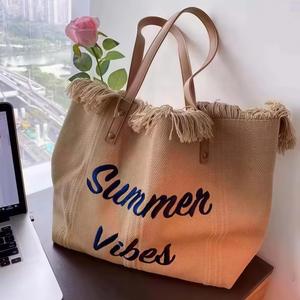 Sac à bandoulière en toile de coton tendance avec bouton magnétique, broderie personnalisée, gravure de texte, poche intérieure, sac à main décontracté pour tous les jours - Product Image 2