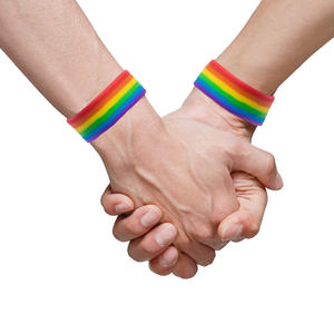 Bracelet en silicone géométrique arc-en-ciel, bracelet en corde torsadée segmentée 6 couleurs, bracelet de sport durable pour hommes et femmes - Product Image 1