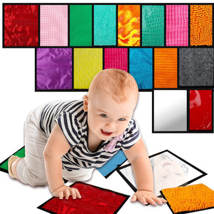Tapetes Sensoriales de Peluche con Varias Texturas, Juegos Educativos, Juguetes Sensoriales Táctiles para el Crecimiento, Juguetes Sensoriales para Niños Autistas, Juguetes Novedosos y Divertidos - Product Image 1