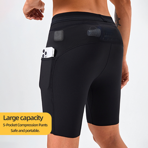 <span class=keywords><strong>Mallas</strong></span> para correr elásticas de nailon de secado rápido para <span class=keywords><strong>hombre</strong></span> <span class=keywords><strong>con</strong></span> bolsillos, <span class=keywords><strong>pantalones</strong></span> <span class=keywords><strong>cortos</strong></span> deportivos de entrenamiento de gimnasio <span class=keywords><strong>con</strong></span> logotipo personalizado - Product Image 3