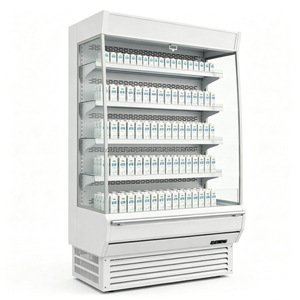 La vitrine à rideau d'air vertical utilisée dans les supermarchés en 2026 convient à la réfrigération en gros de diverses boissons. - Product Image 2