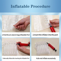 Rouleaux de colonnes d'air transparentes, emballage protecteur gonflable, film PE PA imperméable pour ordinateur portable, cosmétiques, e-commerce