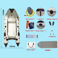 Bateau d'assaut gonflable en PVC Solar Marine de 13,1 pieds pour 7 personnes, idéal pour le sauvetage, la course, avec transom et soudure thermique, pour la plongée sous-marine
