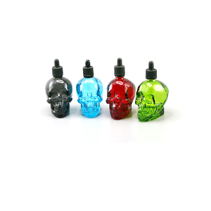 Botella de Vidrio con Gotero para Suero, Forma Única de Calavera, 15ml, 30ml, 50ml, 100ml, en Negro, Azul, Rojo y Verde, para Cosméticos, Aceites Esenciales y Cuidado de la Piel - Product Image 1