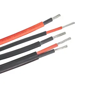 Wholesale Double DC Solar Cable Core 1.5mm2 DC Solar Cable 1.6mm power cable wire electric h1z2z2k 6mm