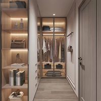 Dressing sur mesure pour toute la maison, style moderne et minimaliste, avec éclairage LED, porte en verre, armoire de rangement pour chambre à coucher