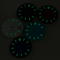 Cadran en acier inoxydable de 29,8 mm pour mouvements mécaniques NH35/36, luminescence verte intense pour pièces de montre Nautilus Mod