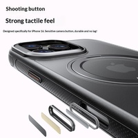 Étui de téléphone magnétique à couverture intégrale avec bouton appareil photo et support, design professionnel, pour la série 17